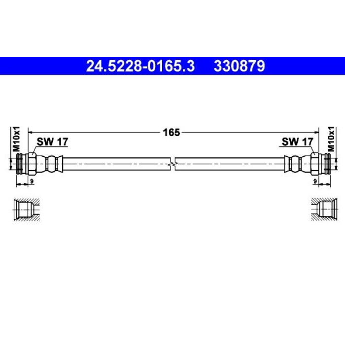 ATE 24.5228-0165.3 Bremsschlauch ATE 24.5228-0165.3 Bremsschlauch