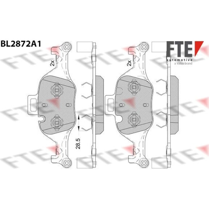 FTE 9011112 Bremsbelagsatz, Scheibenbremse FTE 9011112 Bremsbelagsatz, Scheibenbremse