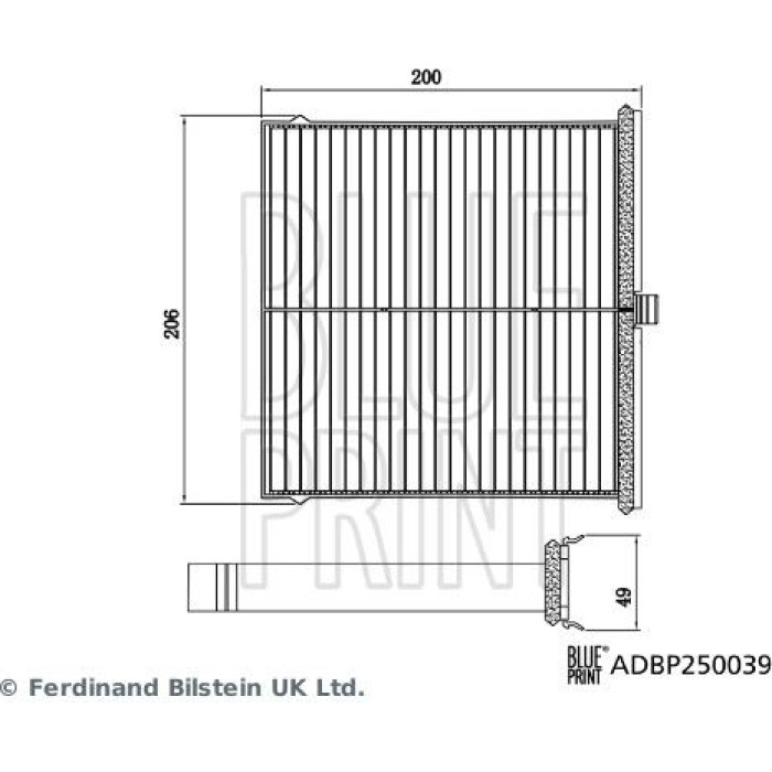Blue Print ADBP250039 Filter, Innenraumluft