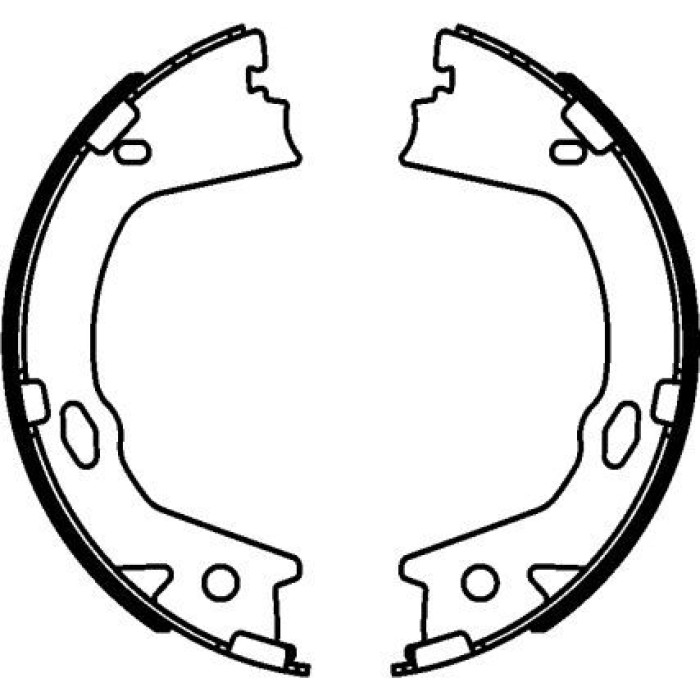 Hella 8DA 355 051-081 Bremsbackensatz, Feststellbremse Hella 8DA 355 051-081 Bremsbackensatz, Feststellbremse