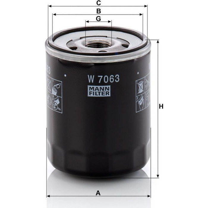 MANN-FILTER W 7063 Ölfilter MANN-FILTER W 7063 Ölfilter