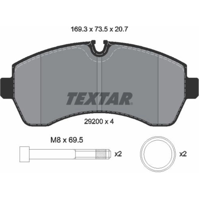 Textar 2920006 Bremsbelagsatz, Scheibenbremse Q+ Textar 2920006 Bremsbelagsatz, Scheibenbremse Q+