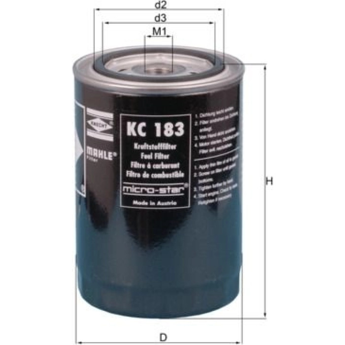 Knecht KC 183 Kraftstofffilter Knecht KC 183 Kraftstofffilter