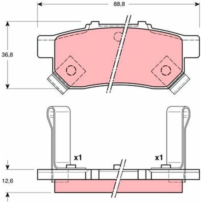 TRW GDB3160 Bremsbelagsatz, Scheibenbremse TRW GDB3160 Bremsbelagsatz, Scheibenbremse
