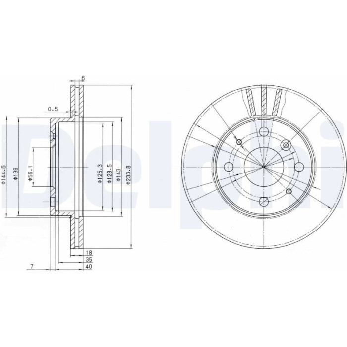 Delphi BG2656 Bremsscheibe