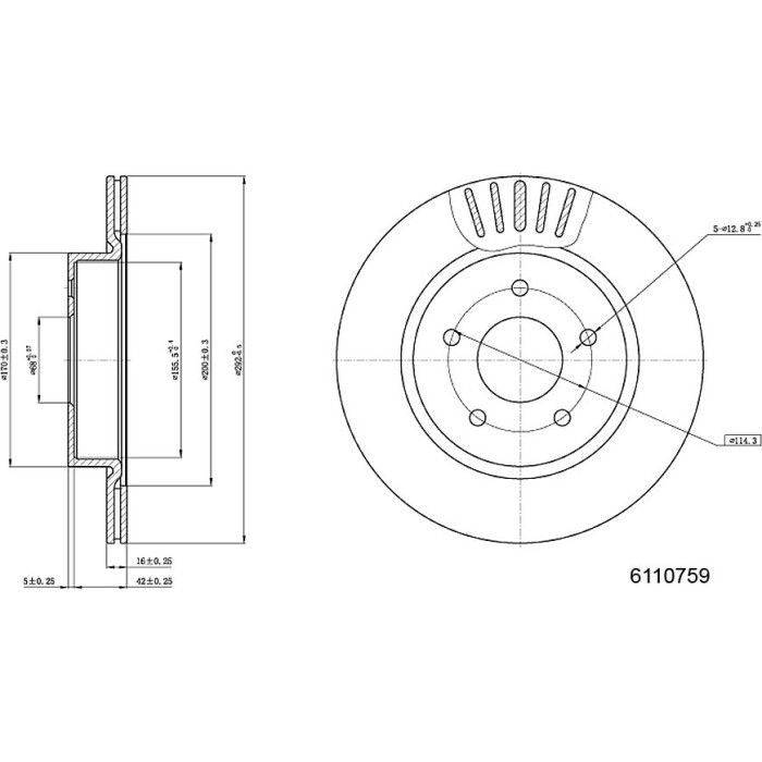 Metzger 6110759 Bremsscheibe