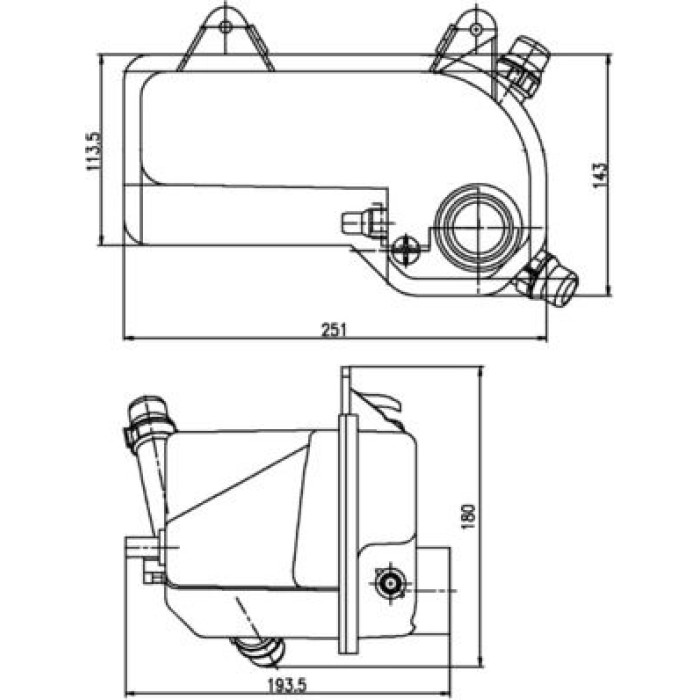 Mahle CRT 204 000S Ausgleichsbehälter, Kühlmittel BEHR Mahle CRT 204 000S Ausgleichsbehälter, Kühlmittel BEHR