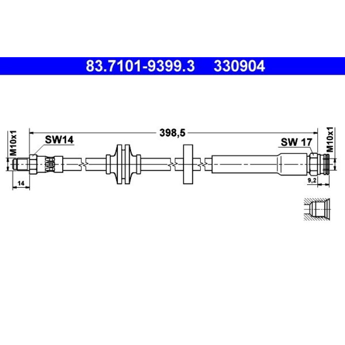 ATE 83.7101-9399.3 Bremsschlauch ATE 83.7101-9399.3 Bremsschlauch