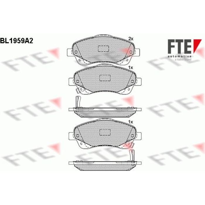 FTE 9010545 Bremsbelagsatz, Scheibenbremse FTE 9010545 Bremsbelagsatz, Scheibenbremse
