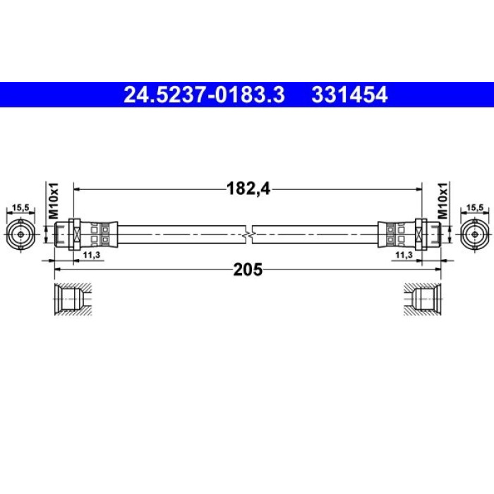 ATE 24.5237-0183.3 Bremsschlauch ATE 24.5237-0183.3 Bremsschlauch