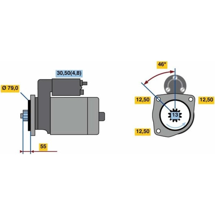 BOSCH 0 001 142 003 Starter