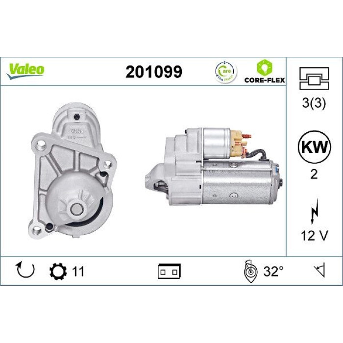 Valeo 201099 Starter CORE-FLEX Valeo 201099 Starter CORE-FLEX