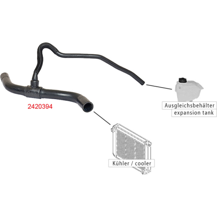 Metzger 2420394 Kühlerschlauch Metzger 2420394 Kühlerschlauch