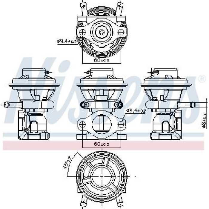 Nissens 98226 AGR-Ventil FIRST FIT Nissens 98226 AGR-Ventil FIRST FIT
