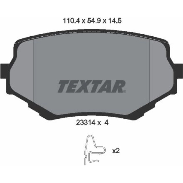 Textar 2331401 Bremsbelagsatz, Scheibenbremse Textar 2331401 Bremsbelagsatz, Scheibenbremse