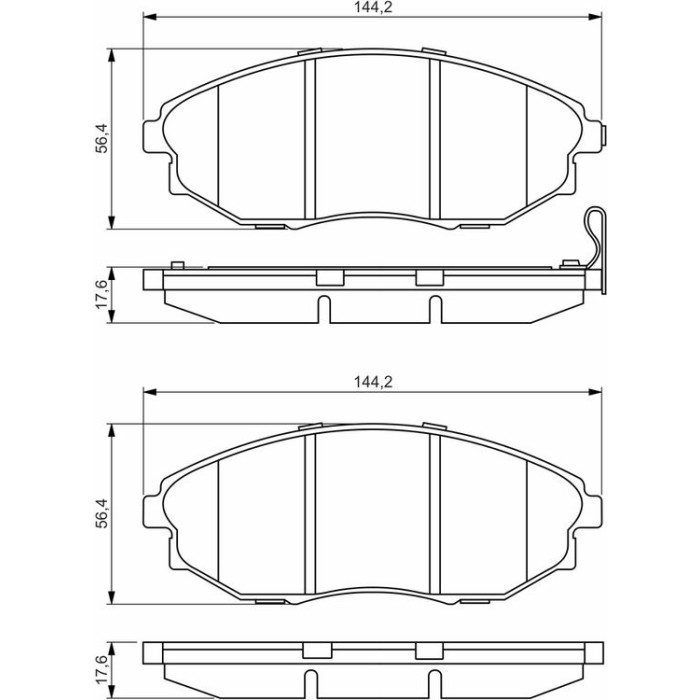 BOSCH 0 986 495 353 Bremsbelagsatz, Scheibenbremse