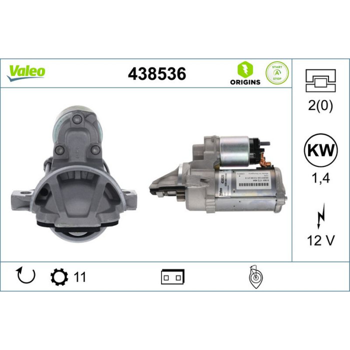 Valeo 438536 Starter ORIGINS STOP&START - NEW O.E. TECHNOLOGIE