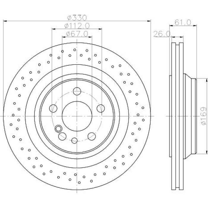 Hella 8DD 355 110-191 Bremsscheibe Hella 8DD 355 110-191 Bremsscheibe