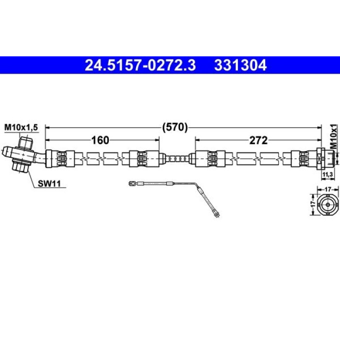 ATE 24.5157-0272.3 Bremsschlauch