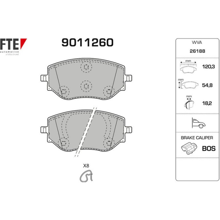 FTE 9011260 Bremsbelagsatz, Scheibenbremse FTE 9011260 Bremsbelagsatz, Scheibenbremse