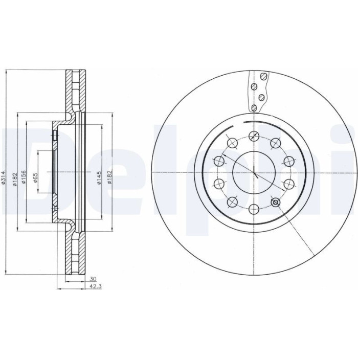 Delphi BG4330 Bremsscheibe Delphi BG4330 Bremsscheibe