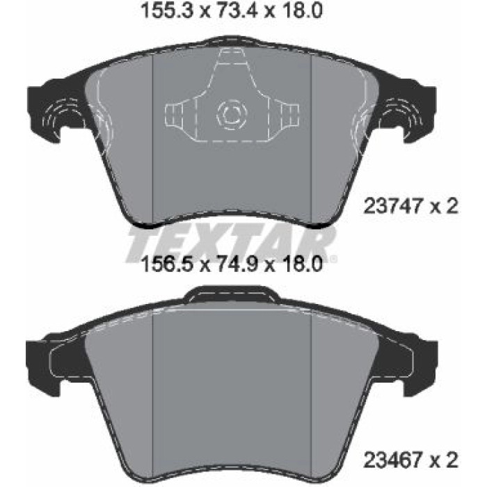 Textar 2374701 Bremsbelagsatz, Scheibenbremse Q+
