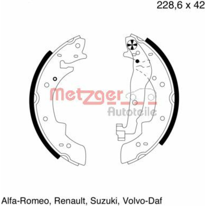 Metzger MG 300 Bremsbackensatz