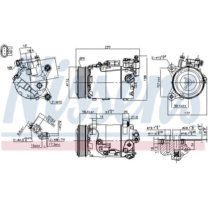 Nissens 890600 Kompressor, Klimaanlage FIRST FIT Nissens 890600 Kompressor, Klimaanlage FIRST FIT