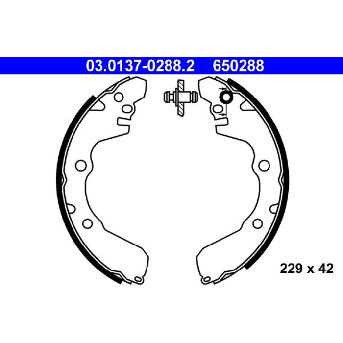 ATE 03.0137-0288.2 Bremsbackensatz ATE 03.0137-0288.2 Bremsbackensatz
