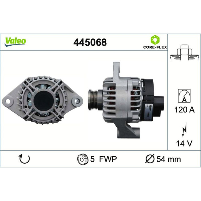 Valeo 445068 Generator CORE-FLEX Valeo 445068 Generator CORE-FLEX