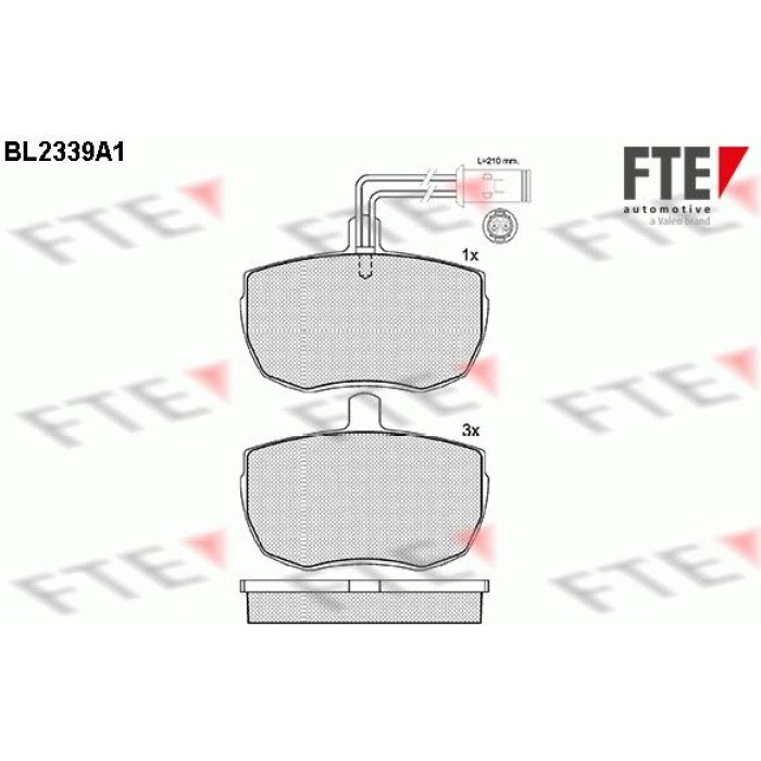 FTE 9010704 Bremsbelagsatz, Scheibenbremse FTE 9010704 Bremsbelagsatz, Scheibenbremse