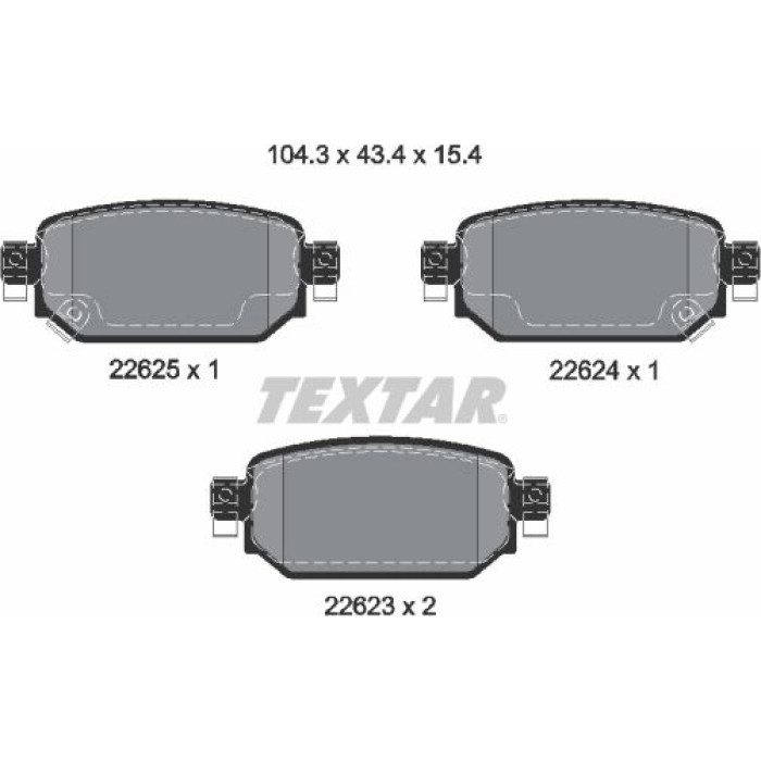Textar 2262301 Bremsbelagsatz, Scheibenbremse Q+ Textar 2262301 Bremsbelagsatz, Scheibenbremse Q+
