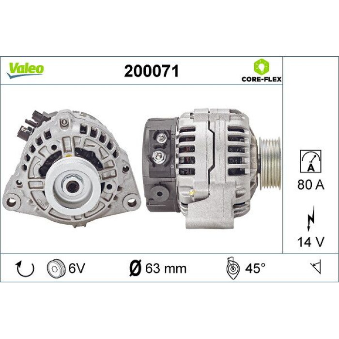 Valeo 200071 Generator CORE-FLEX Valeo 200071 Generator CORE-FLEX