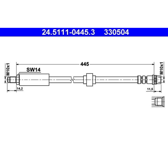 ATE 24.5111-0445.3 Bremsschlauch ATE 24.5111-0445.3 Bremsschlauch