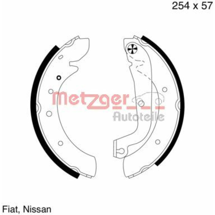 Metzger MG 570 Bremsbackensatz Metzger MG 570 Bremsbackensatz