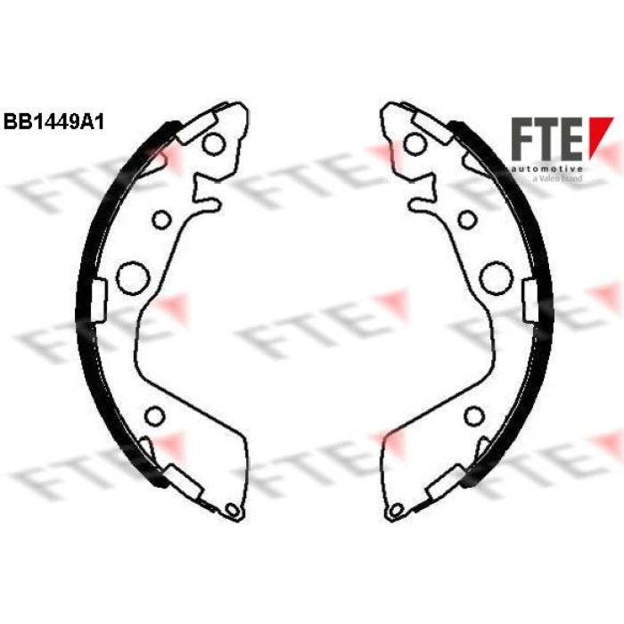 FTE 9100171 Bremsbackensatz FTE 9100171 Bremsbackensatz