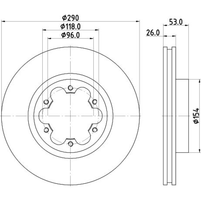Hella 8DD 355 118-481 Bremsscheibe Hella 8DD 355 118-481 Bremsscheibe