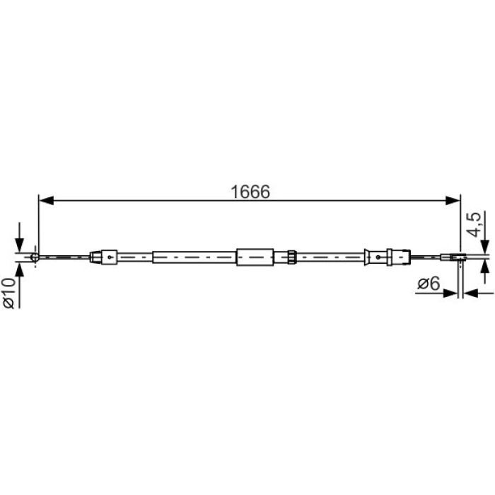 BOSCH 1 987 482 032 Seilzug, Feststellbremse BOSCH 1 987 482 032 Seilzug, Feststellbremse