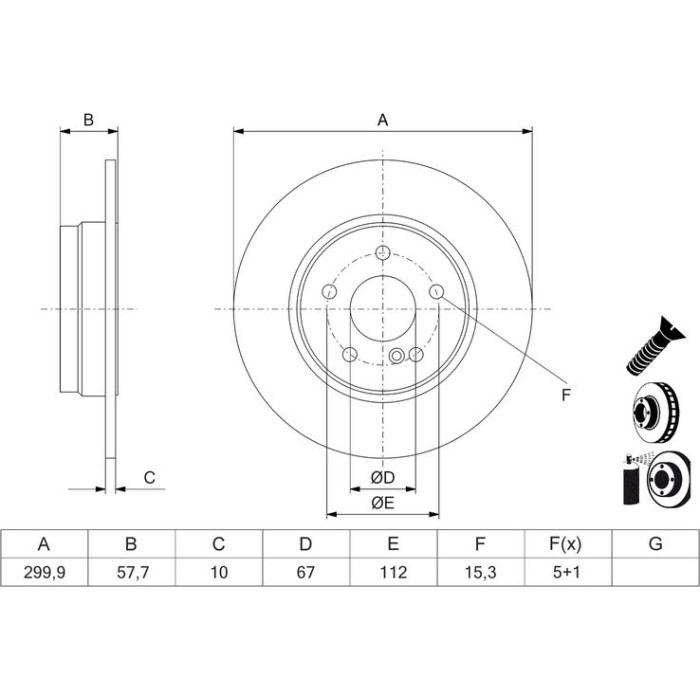 BOSCH 0 986 479 K26 Bremsscheibe