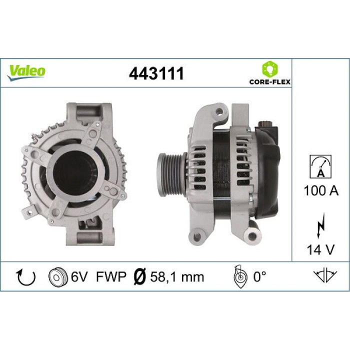 Valeo 443111 Generator CORE-FLEX Valeo 443111 Generator CORE-FLEX