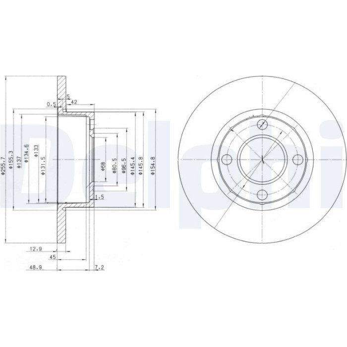 Delphi BG2752 Bremsscheibe