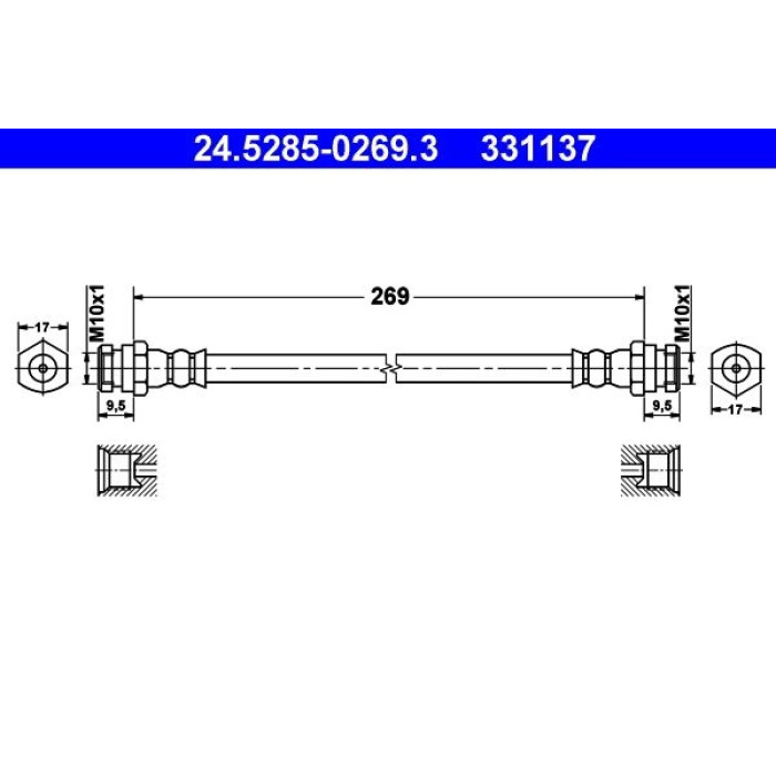 ATE 24.5285-0269.3 Bremsschlauch ATE 24.5285-0269.3 Bremsschlauch