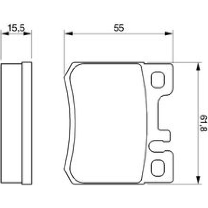 BOSCH 0 986 424 358 Bremsbelagsatz, Scheibenbremse
