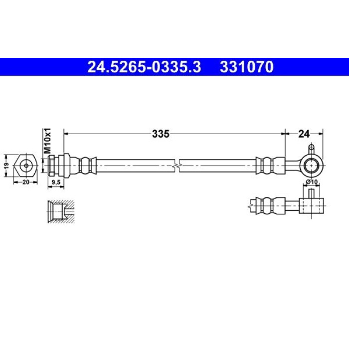 ATE 24.5265-0335.3 Bremsschlauch ATE 24.5265-0335.3 Bremsschlauch