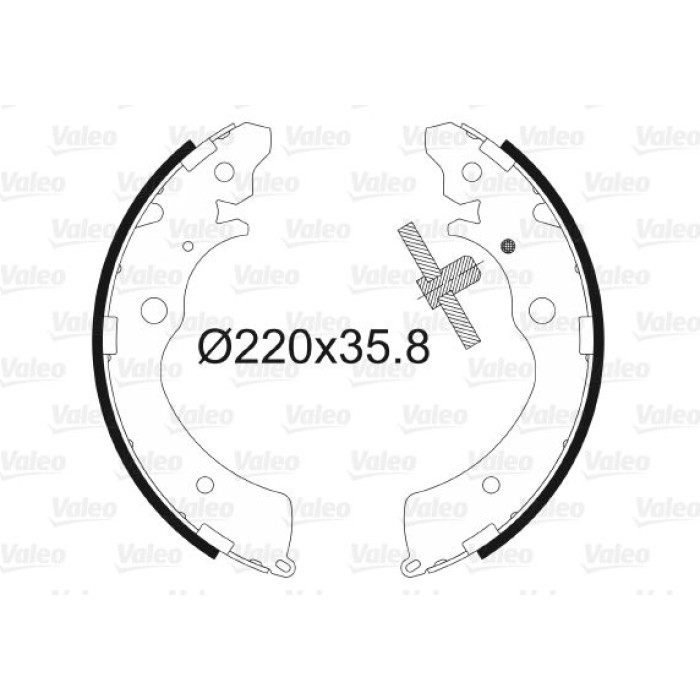 Valeo 562591 Bremsbackensatz