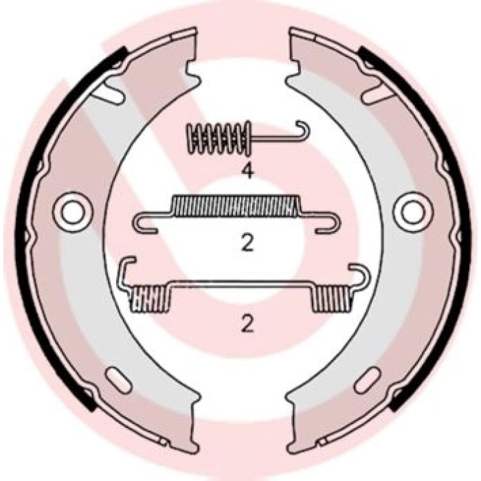 Brembo S 50 512 Bremsbackensatz, Feststellbremse ESSENTIAL LINE Brembo S 50 512 Bremsbackensatz, Feststellbremse ESSENTIAL LINE
