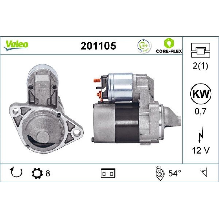 Valeo 201105 Starter CORE-FLEX Valeo 201105 Starter CORE-FLEX