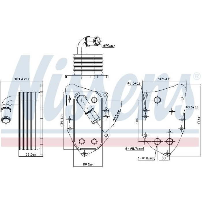 Nissens 90805 Ölkühler, Motoröl Nissens 90805 Ölkühler, Motoröl