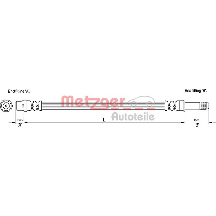 Metzger 4110279 Bremsschlauch Metzger 4110279 Bremsschlauch
