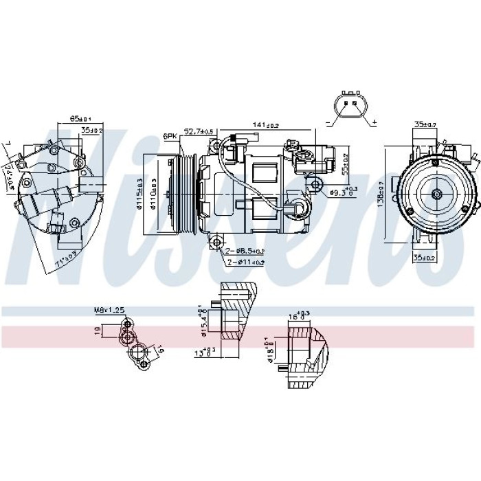 Nissens 89086 Kompressor, Klimaanlage FIRST FIT Nissens 89086 Kompressor, Klimaanlage FIRST FIT